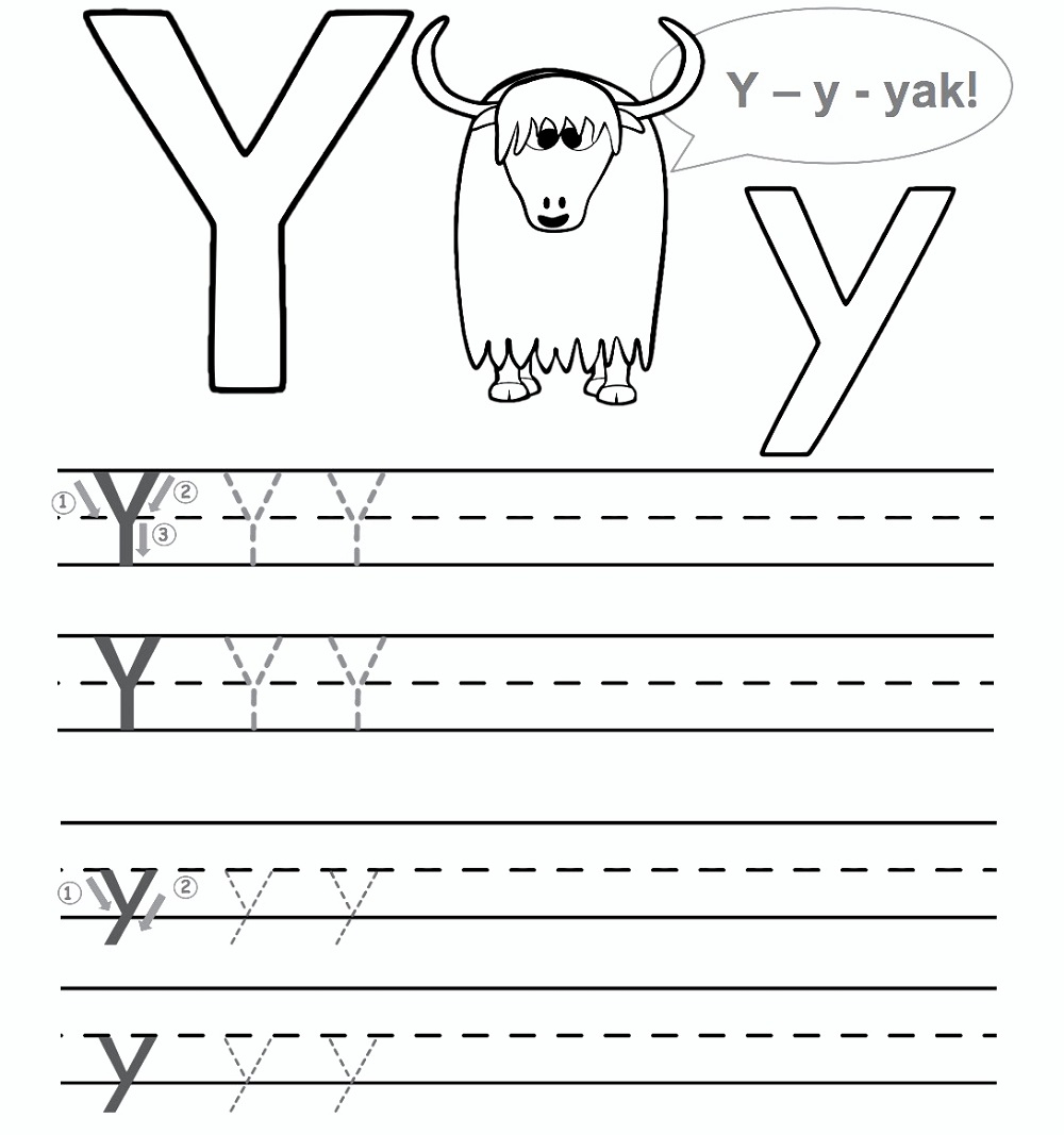 Letter Y Worksheets For Prek | AlphabetWorksheetsFree.com