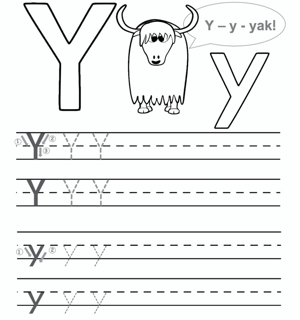 Preschool Worksheet Gallery: Letter Y Worksheets For Preschool In Alphabet Worksheets For Nursery