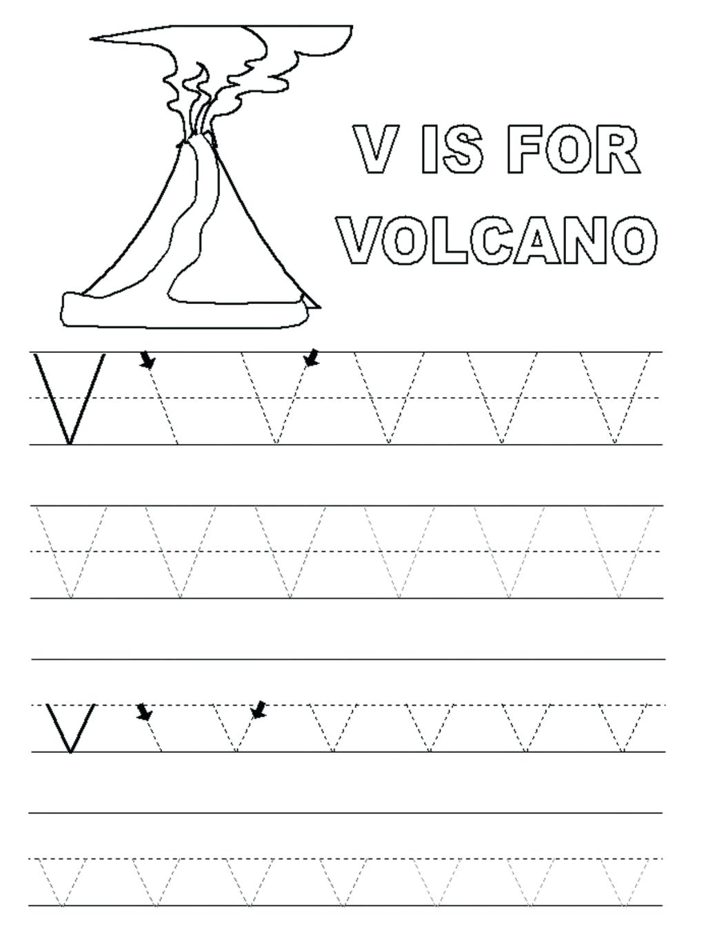 Preschool Worksheets With The Letter V - Clover Hatunisi pertaining to Letter V Tracing Sheet