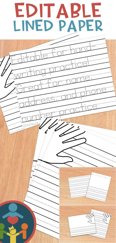 Primary Editable Writing Paper : Print Handwriting | Writing Within Letter Tracing Editable