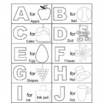Printable Alphabet Coloring Pages For Preschoolers Tag Regarding Alphabet Coloring Worksheets For Preschoolers