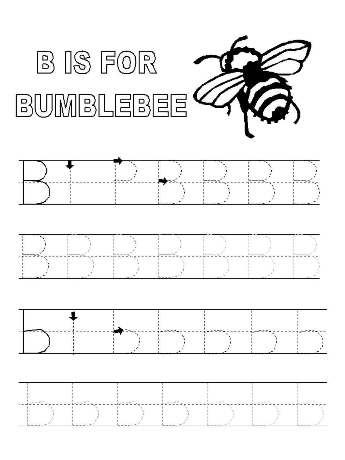 Printable Alphabet Tracing Pages | Tracing Worksheets with Letter B Tracing Pages