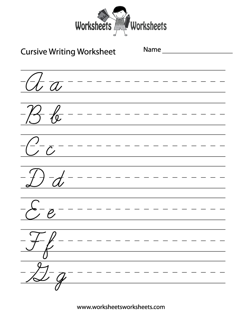 Name Tracing Worksheets Cursive | AlphabetWorksheetsFree.com