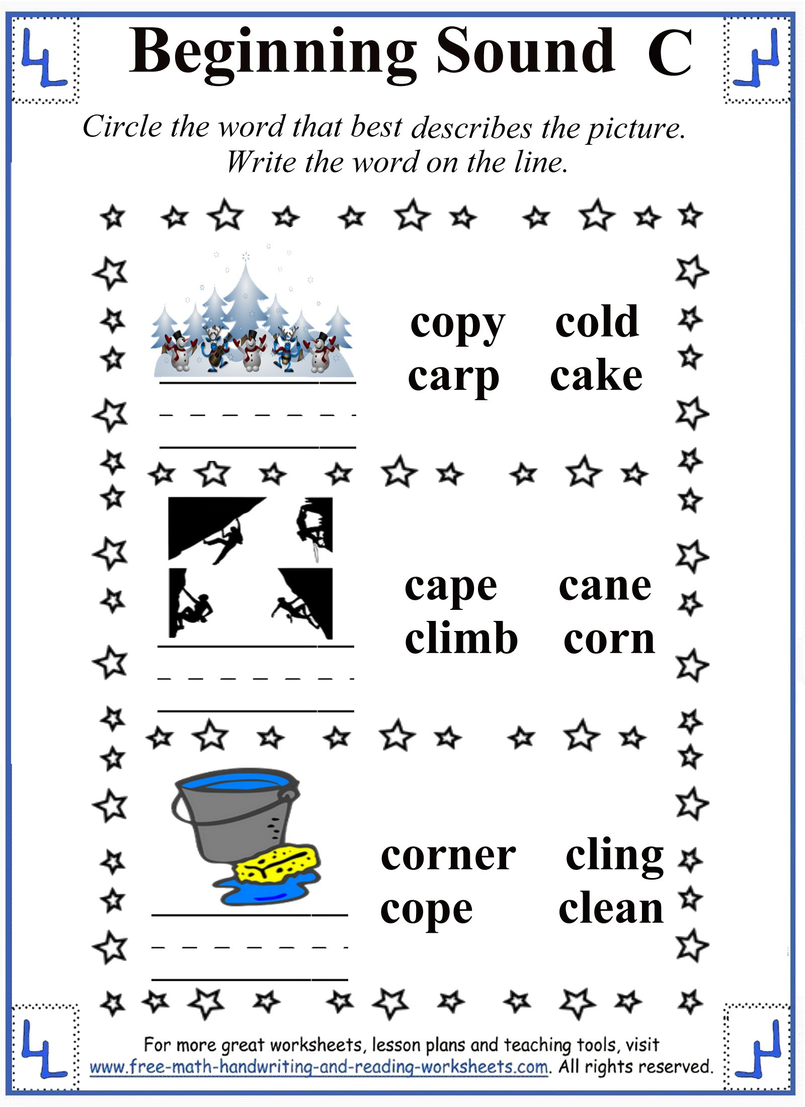 Printable Letter C Worksheets &amp;amp; Activities throughout Letter C Worksheets For Grade 1