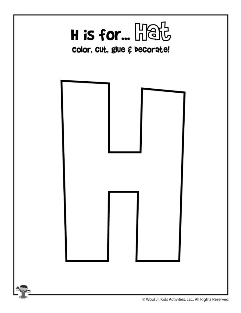 Printable Letter H Craft | Woo! Jr. Kids Activities Regarding Letter H Worksheets Craft