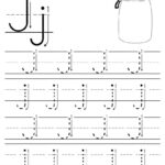 Printable Letter J Tracing Worksheet With Number And Arrow Regarding Tracing Letter J Preschool