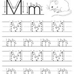 Printable Letter M Tracing Worksheet With Number And Arrow Inside Letter M Tracing Preschool
