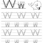 Printable Letter W Tracing Worksheet With Number And Arrow Inside Alphabet Tracing Guide
