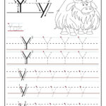 Printable Letter Y Tracing Worksheets For Preschool For Alphabet Tracing Letter Y