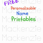 Printable Name Tracing In 2020 | Name Tracing, Printable In Name Tracing Kindergarten