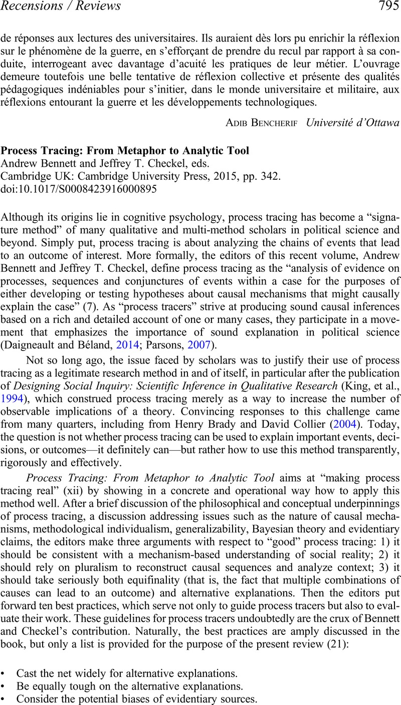 Process Tracing: From Metaphor To Analytic Tool Andrew intended for Name Tracing Andrew