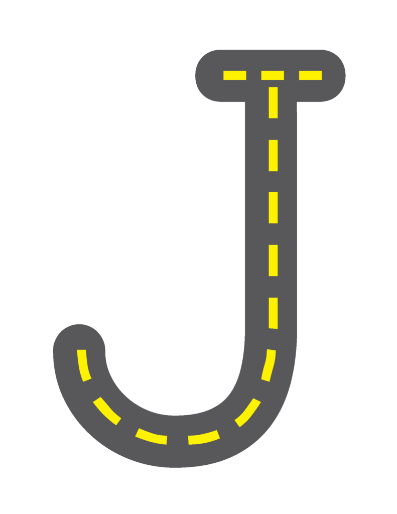 Road Letters | Teaching The Alphabet, Lettering, Writing In Alphabet Tracing Road