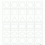 Shape Tracing Worksheets Kindergarten Pertaining To Tracing Your Name With Dots