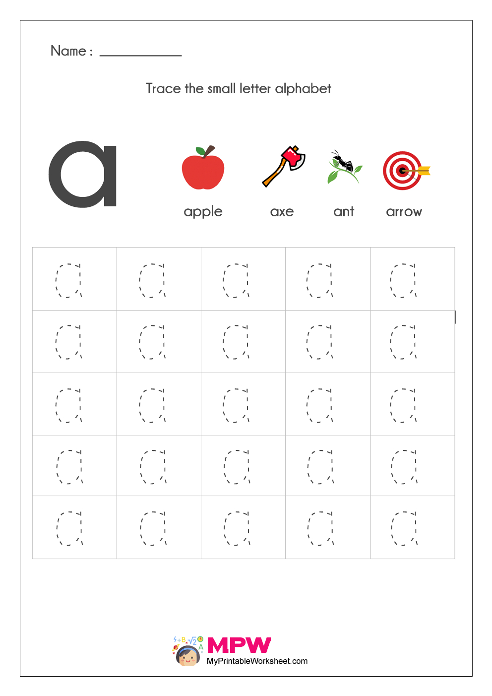 Small Letter Alphabets Tracing And Writing Worksheets Printable throughout Alphabet Tracing Online