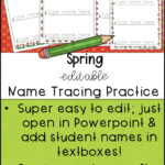 Spring Editable Name Tracing Practice | Name Tracing, Name Regarding Name Tracing Practice Editable