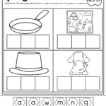 Spring Math And Literacy Packet (Kindergarten) | Cvc Words In Letter C Worksheets Cut And Paste