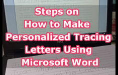 Steps On How To Make Personalized Tracing Letters Using Microsoft Word intended for Name Tracing Create