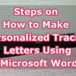 Steps On How To Make Personalized Tracing Letters Using Microsoft Word Within Create A Tracing Name