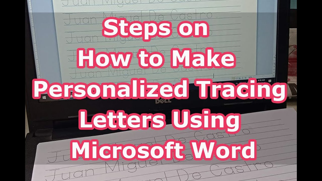 Steps On How To Make Personalized Tracing Letters Using Microsoft Word within Create A Tracing Name