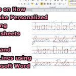 Steps On How To Make Personalized Tracing Worksheets With Blue And Red  Lines Using Microsoft Word In Name Tracing With Blue Red Blue Lines