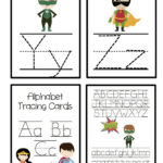 Super Hero Alphabet Tracing Cards | Alphabet Tracing Throughout Alphabet Tracing Cards