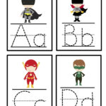 Super Hero Alphabet Tracing Cards | Superhero Preschool With Alphabet Tracing Cards