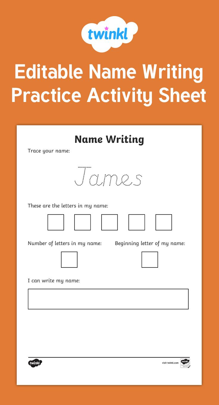 This Activity Sheet Is The Perfect Tool For Name Writing regarding Name Tracing Twinkl