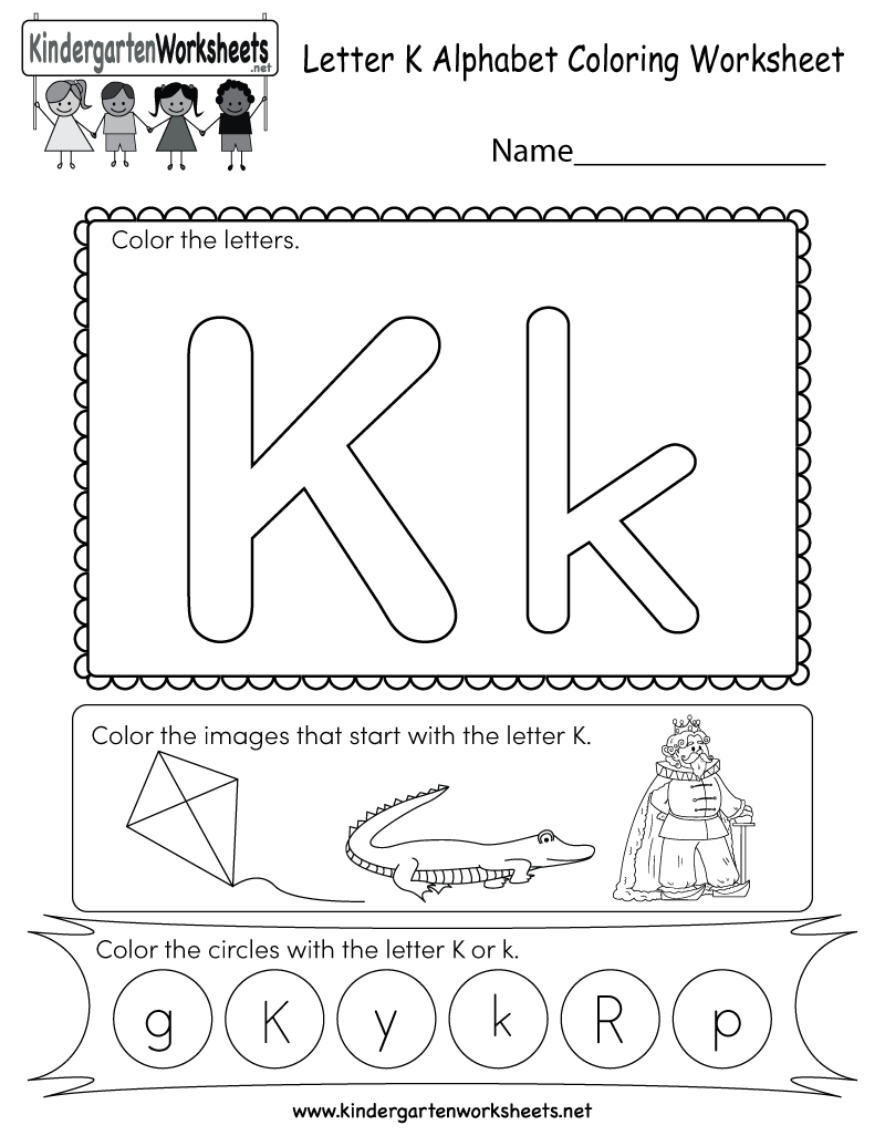 This Is A Fun Letter K Coloring Worksheet. Kids Can Color regarding Letter K Worksheets For Prek