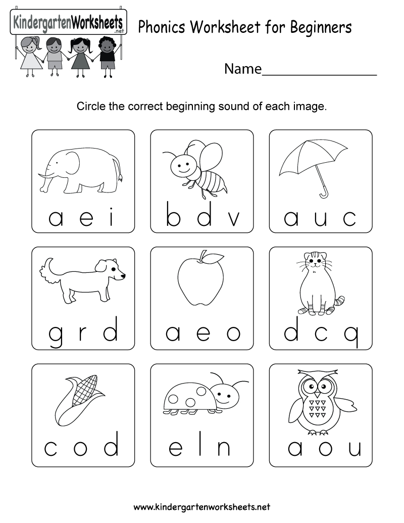 Alphabet Phonics Worksheets For Kindergarten | AlphabetWorksheetsFree.com