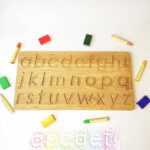 Three Wood   Lowercase Alphabet Tracing Board Pertaining To Alphabet Tracing Board