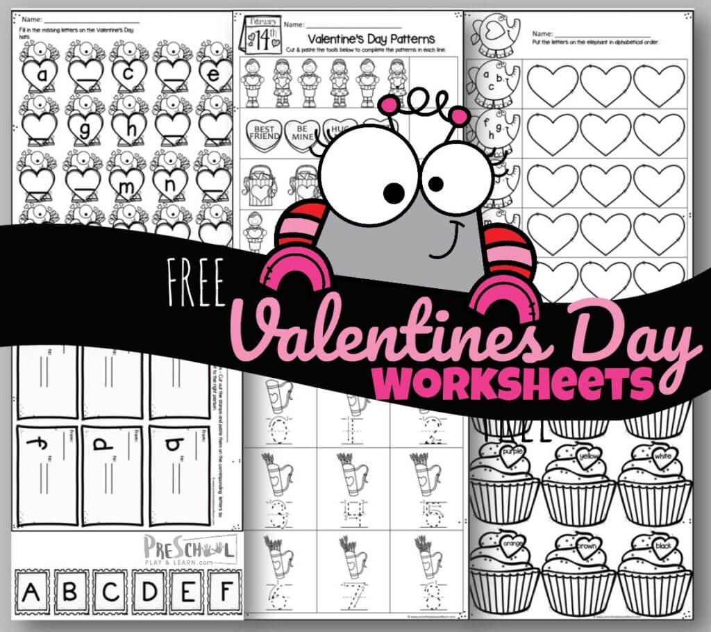 Tons Of Free Valentines Day Worksheets within Valentine Alphabet Worksheets