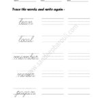 Trace Cursive Writing Worksheets | Printable Worksheets And Within Name Tracing Worksheets Cursive