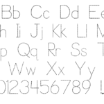 Trace Font For Kids | P. J. Cassel | Fontspace Inside Alphabet Tracing Font