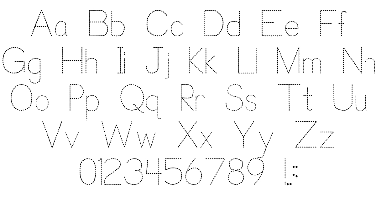 Trace Font For Kids | P. J. Cassel | Fontspace inside Alphabet Tracing Font