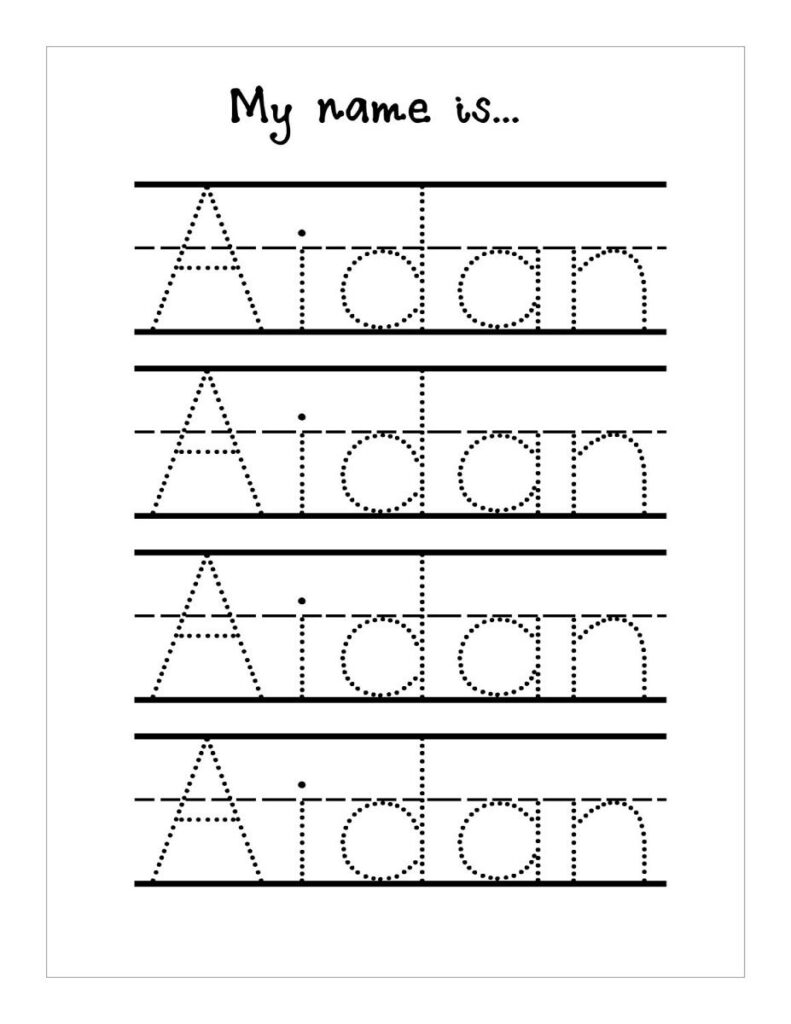 Trace Your Name Worksheets | Name Tracing Worksheets Intended For Editable Name Tracing Pages