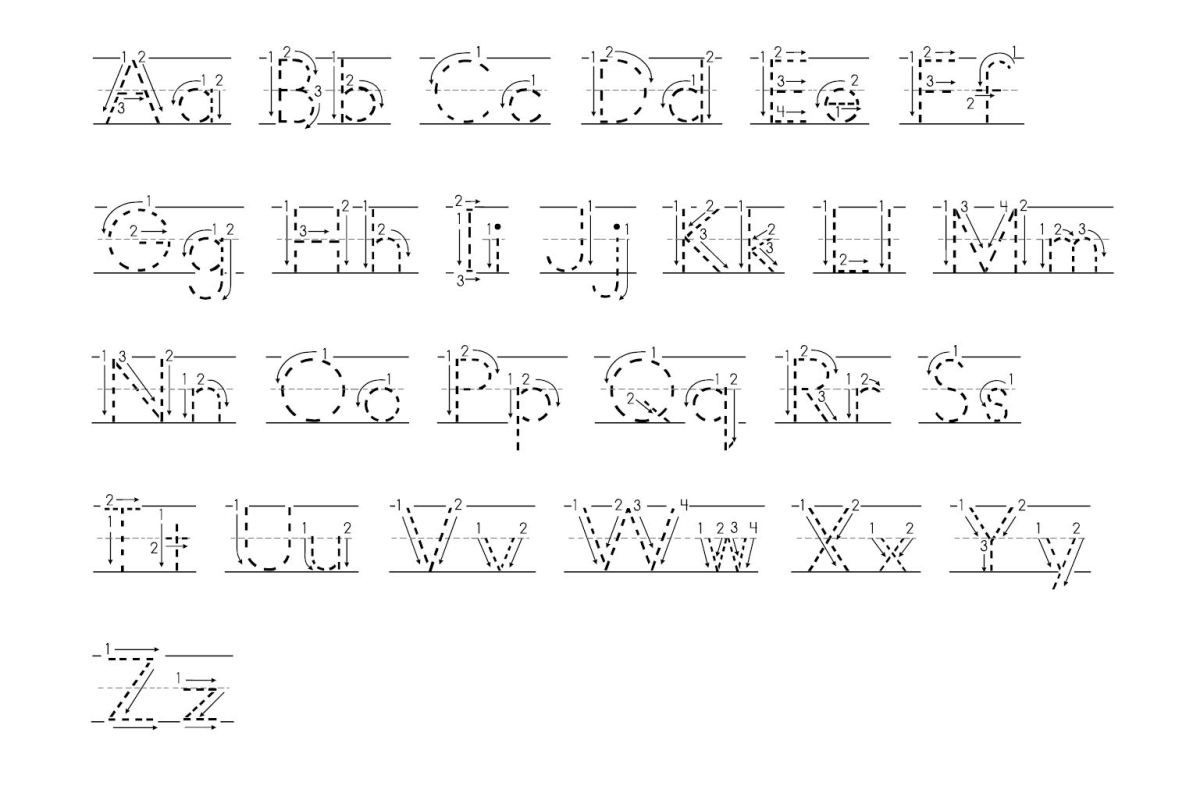 alphabet tracing guide alphabetworksheetsfreecom