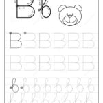 Tracing Alphabet Letter B. Black And White Educational Pages Intended For Letter B Worksheets For Kindergarten