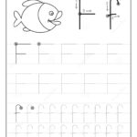 Tracing Alphabet Letter F. Black And White Educational Pages With Letter F Tracing Worksheets Preschool