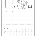 Tracing Alphabet Letter L. Black And White Educational Pages Pertaining To L Letter Tracing