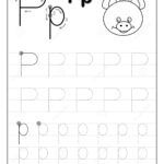 Tracing Alphabet Letter P. Black And White Educational Pages In Letter P Tracing Printable