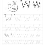 Tracing Alphabet Letter W. Black And White Educational Pages Inside Letter W Worksheets Printable