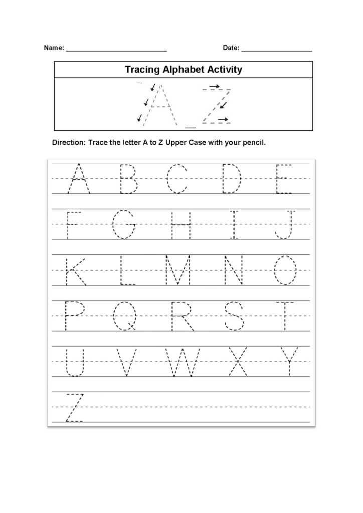 Tracing Alphabet Worksheets Intended For Alphabet Worksheets