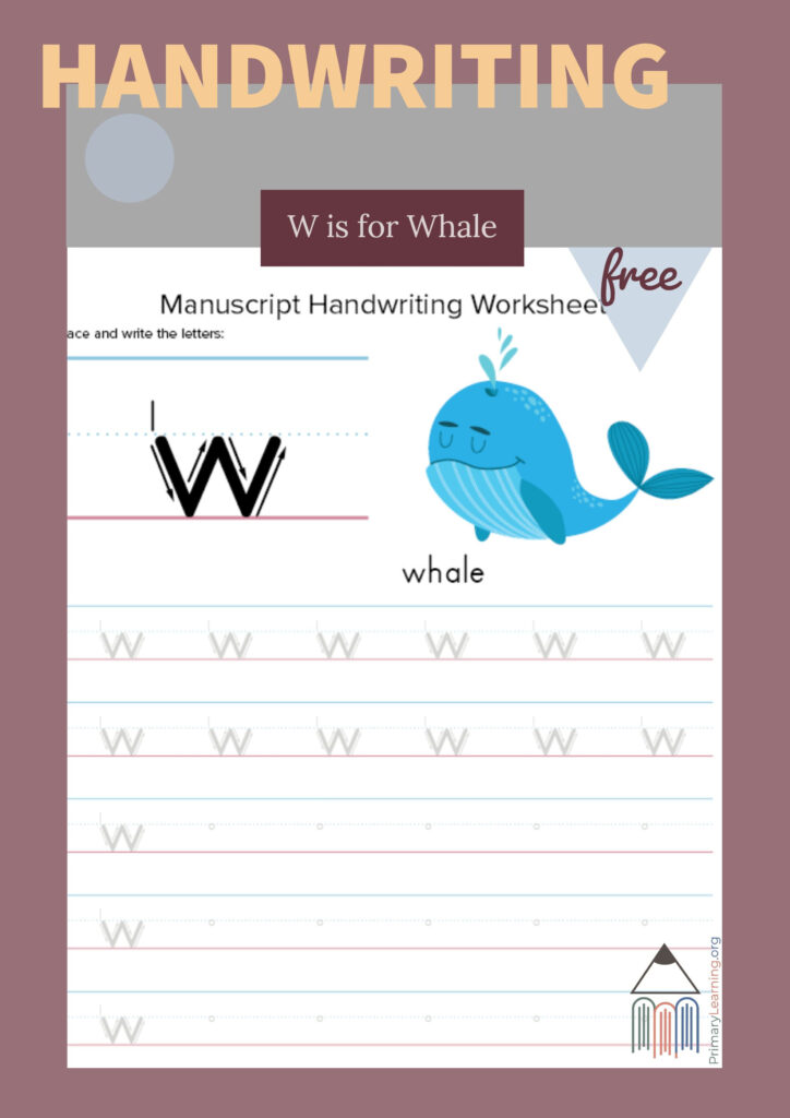 Tracing And Writing Letter W | Teaching Homeschool Within Letter W Tracing Paper