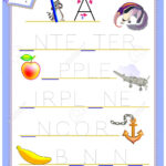 Tracing Letter A For Study English Alphabet. Worksheet For Kids Throughout Alphabet Tracing Puzzle