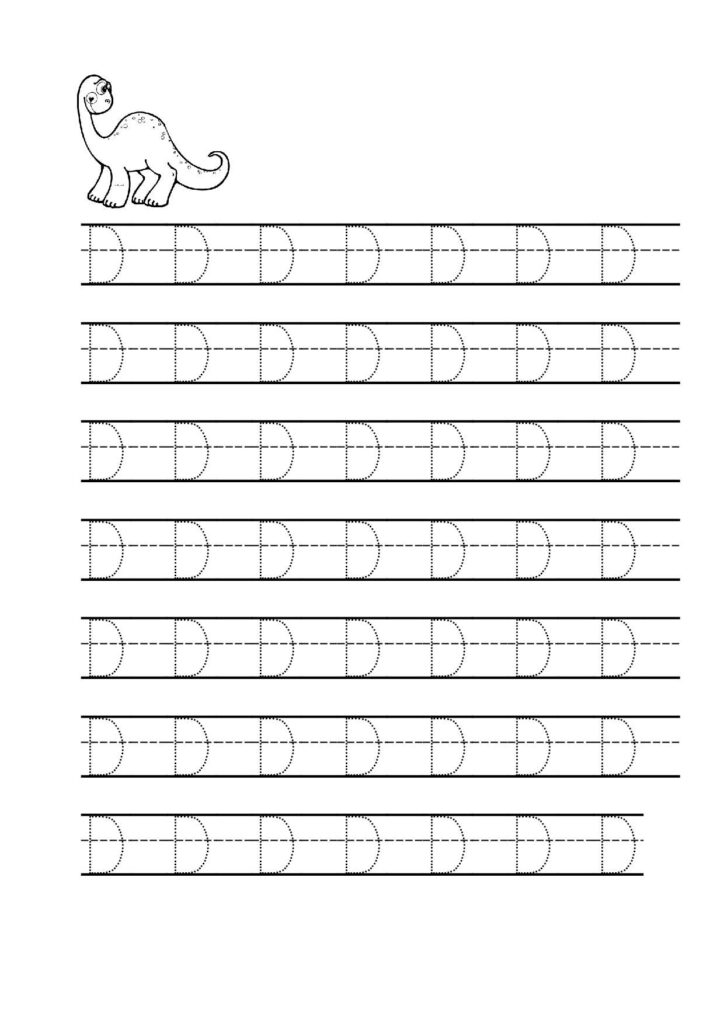 Tracing Letter D Worksheets For Preschool | Letter D In Alphabet D Tracing Sheet