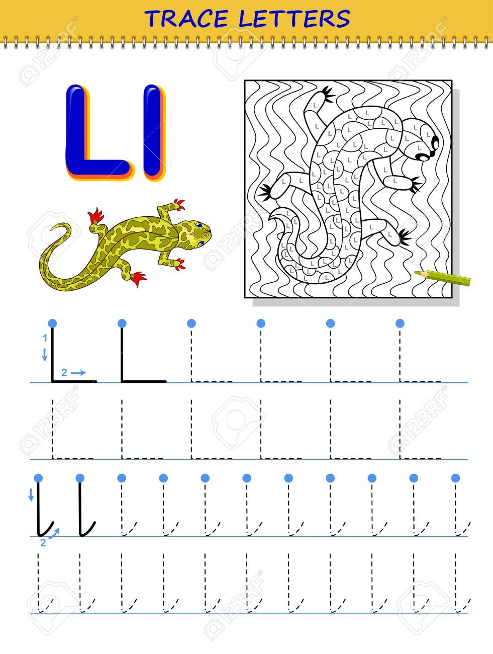 Tracing Letter L For Study Alphabet. Printable Worksheet For.. throughout Letter L Worksheets Tracing