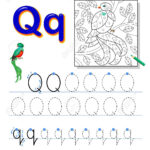 Tracing Letter Q For Study Alphabet. Printable Worksheet For.. Regarding Q Toys Alphabet Tracing