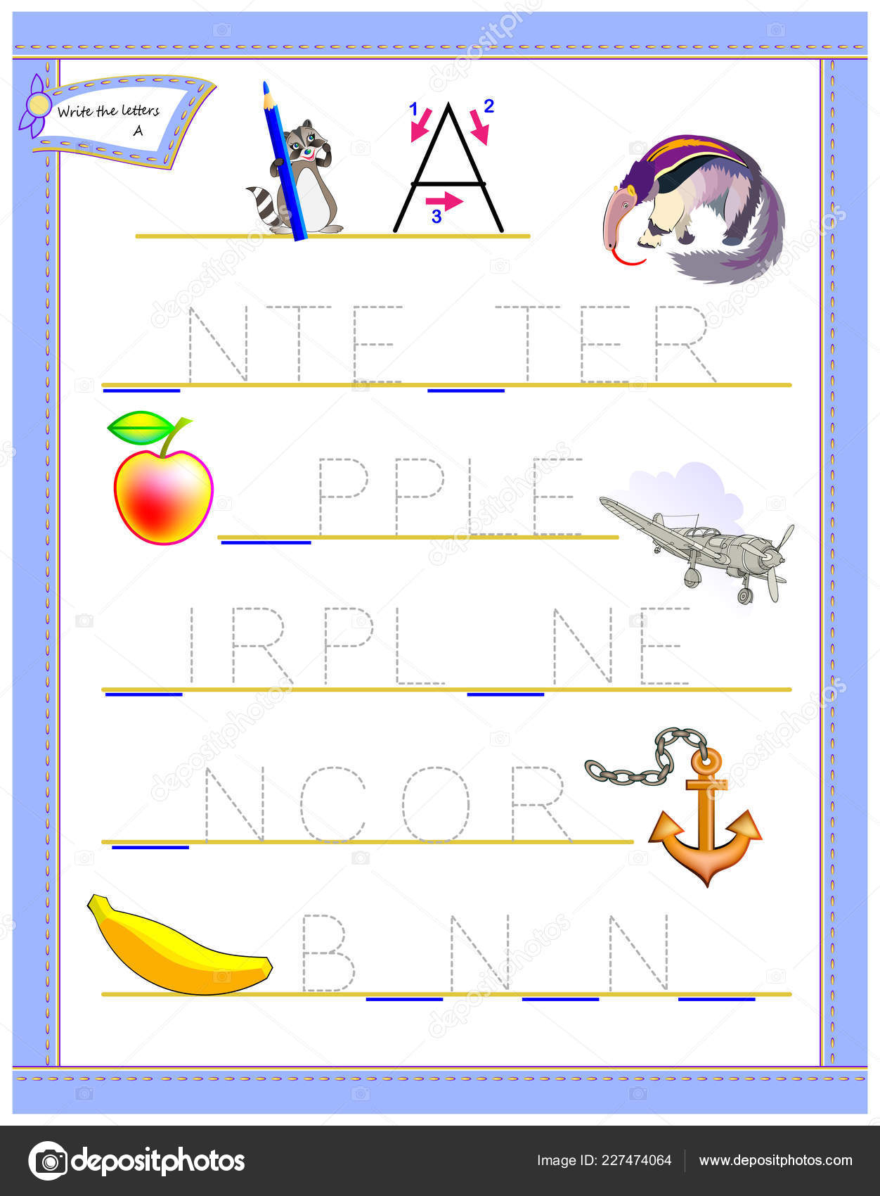 Tracing Letter Study English Alphabet Worksheet Kids Logic in Alphabet Tracing Puzzle