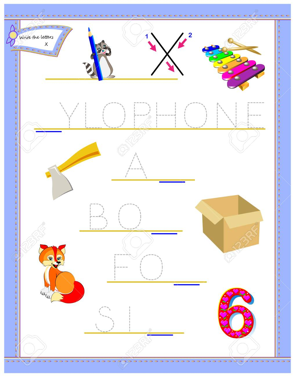 Tracing Letter X For Study English Alphabet. Printable Worksheet.. within Alphabet Tracing Puzzle