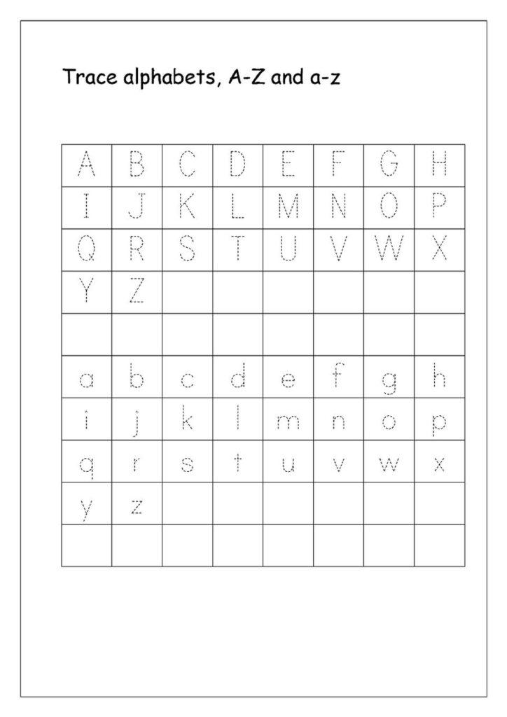 Tracing Letters A Z Worksheets | อนุบาล Intended For A Z Name Tracing